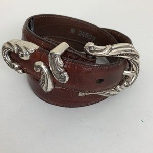 Brighton Brown Leather Western Belt